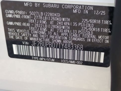 New 2026 Subaru Outback Premium image 35