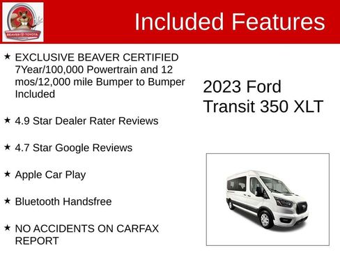 Used 2023 Ford Transit 350 XLT RWD image 4
