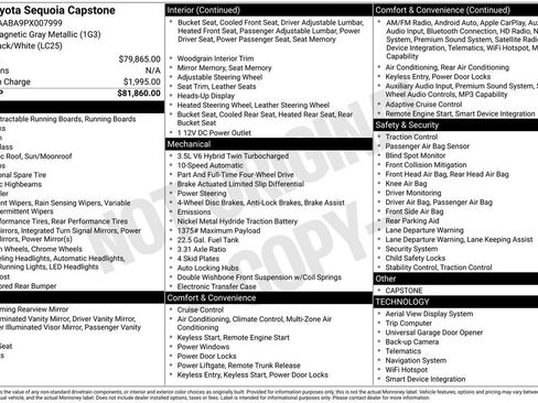 Used 2023 Toyota Sequoia Capstone AWD/4WD image 36