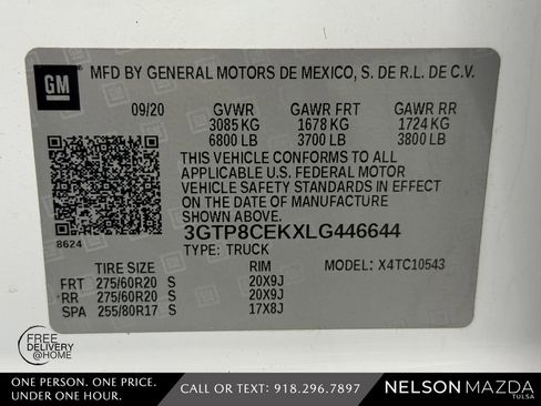 Used 2020 GMC Sierra 1500 Elevation w/ Elevation Value Package RWD image 53