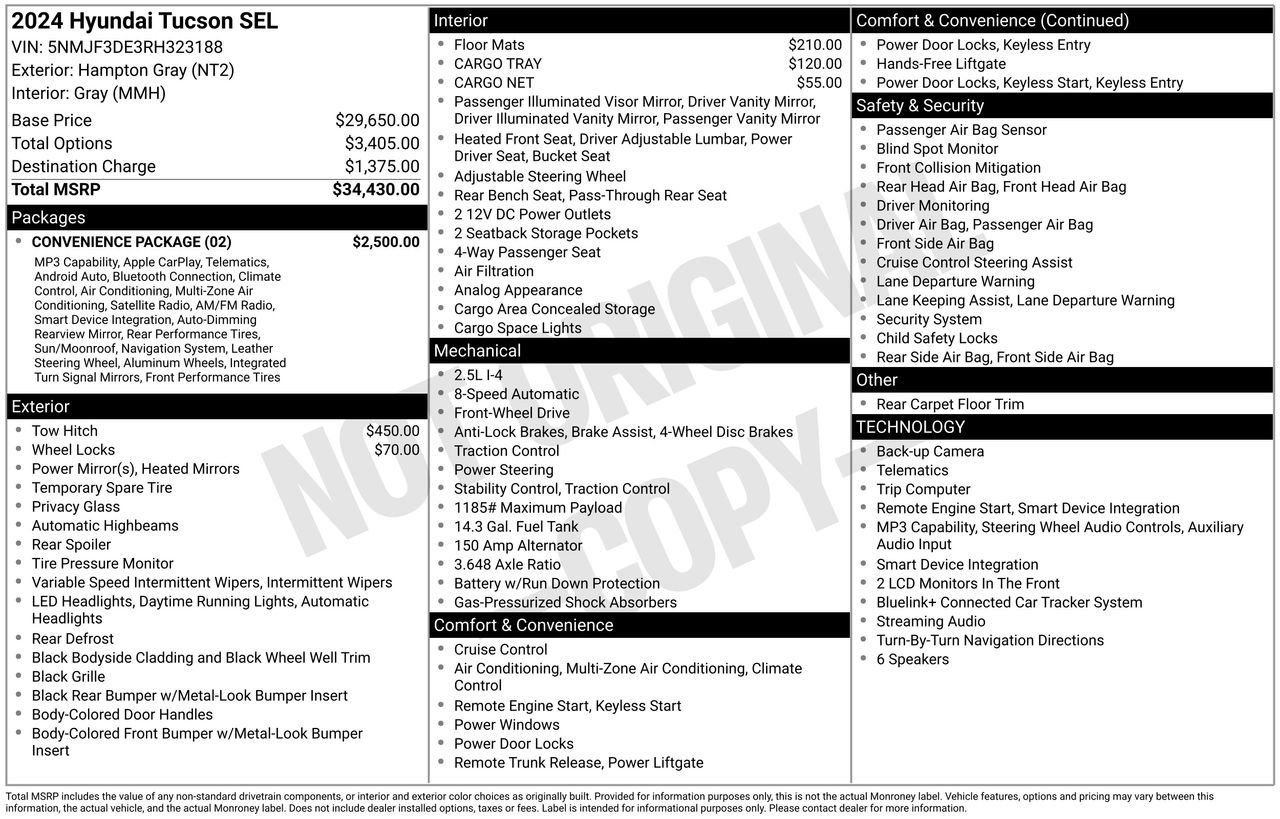 Used 2024 Hyundai Tucson SEL w/ Convenience Package FWD image 5