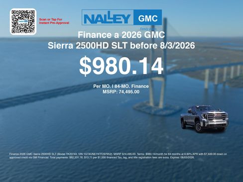 New 2026 GMC Sierra 2500 SLT w/ SLT Premium Package AWD/4WD image 7