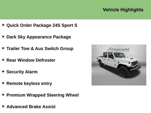 New 2025 Jeep Gladiator Sport AWD/4WD image 9