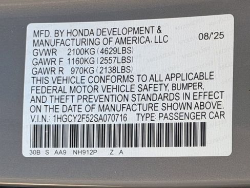 Certified 2025 Honda Accord Sport image 30