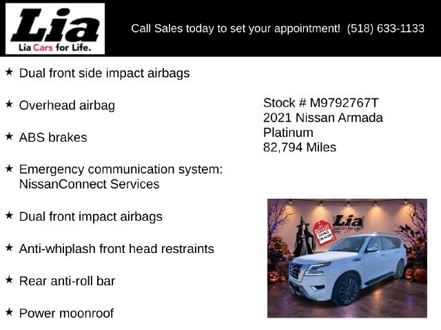 Used 2021 Nissan Armada Platinum w/ Captain's Chairs Package AWD/4WD image 18