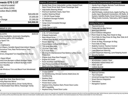 New 2026 Genesis G70 2.5T image 9