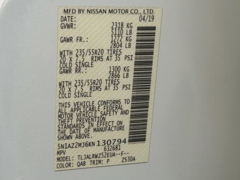 Used 2019 Nissan Murano SL w/ SL Technology Package FWD image 33