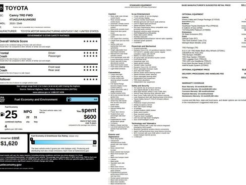 Used 2020 Toyota Camry TRD image 23