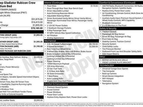 Used 2023 Jeep Gladiator Rubicon w/ LED Lighting Group image 13