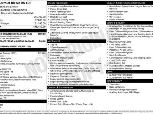 Used 2024 Chevrolet Blazer RS w/ Enhanced Convenience Package image 15