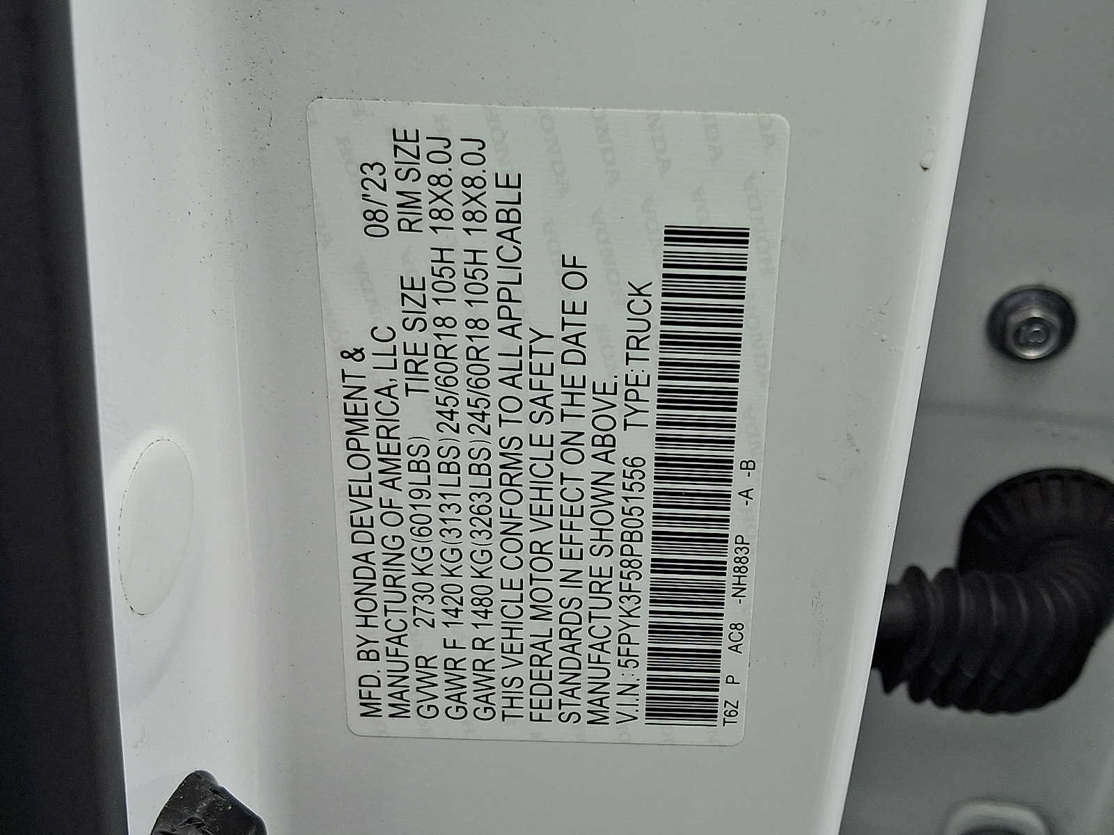 Certified 2023 Honda Ridgeline RTL image 27