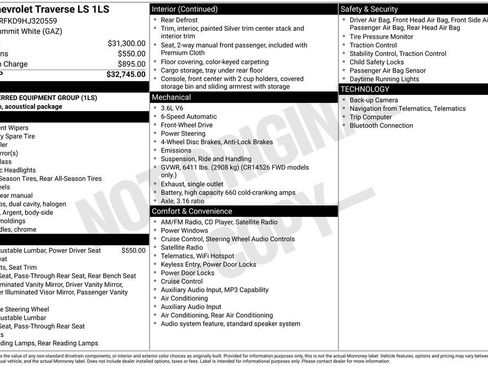 Used 2017 Chevrolet Traverse LS image 2