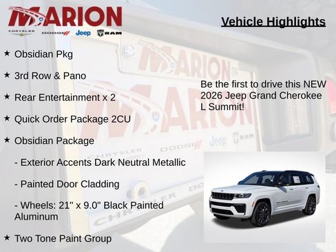 New 2026 Jeep Grand Cherokee L Summit w/ Obsidian Package AWD/4WD image 5