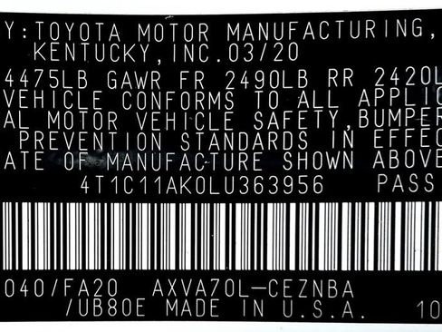 Used 2020 Toyota Camry LE FWD image 24