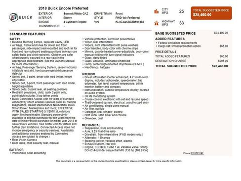 Used 2018 Buick Encore Preferred FWD image 34