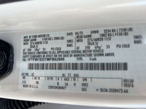 Used 2021 Ford F150 Platinum w/ Equipment Group 701A High image 20