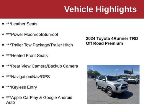 Used 2024 Toyota 4Runner TRD Off-Road Premium w/ Moonroof Package AWD/4WD image 10