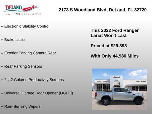 Used 2022 Ford Ranger Lariat w/ Equipment Group 501A High AWD/4WD image 18