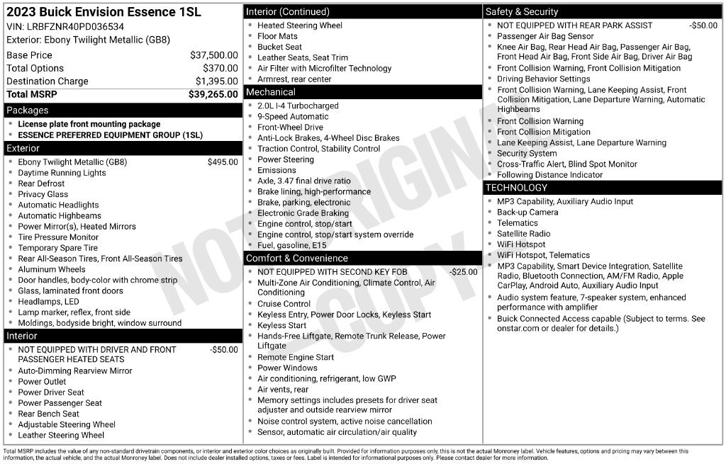 Used 2023 Buick Envision Essence FWD image 2