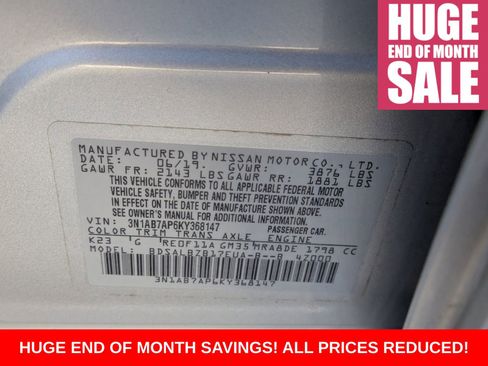 Used 2019 Nissan Sentra S w/ Appearance Package image 19