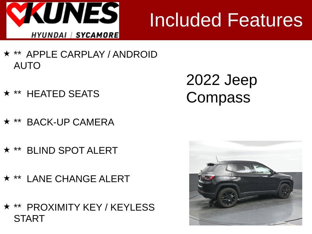 Used 2022 Jeep Compass Latitude w/ Convenience Group AWD/4WD image 2