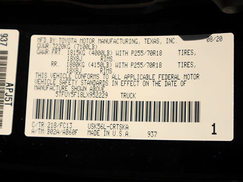 Certified 2020 Toyota Tundra SR5 w/ SR5 Upgrade Package image 26