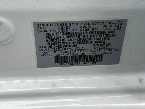 New 2025 Nissan Versa SV w/ Trunk Package image 27