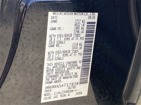 Used 2020 Nissan Frontier SV image 37