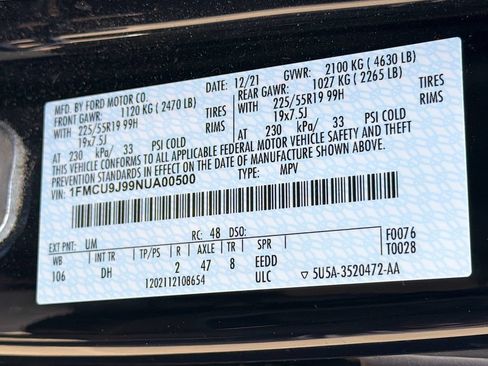 Used 2022 Ford Escape Titanium w/ Titanium Elite Package AWD/4WD image 35