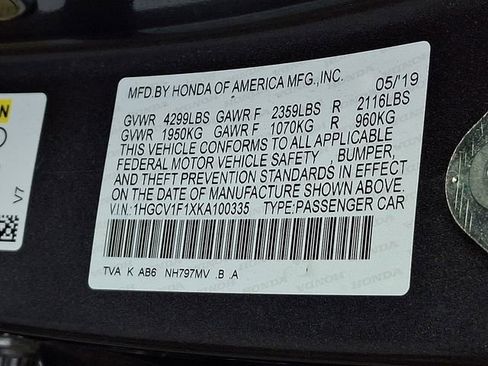 Certified 2019 Honda Accord LX image 29