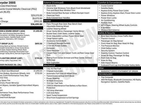 Used 2015 Chrysler 200 S w/ Navigation & Sound Group I image 8