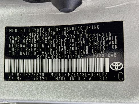 Certified 2024 Toyota Corolla LE FWD image 31