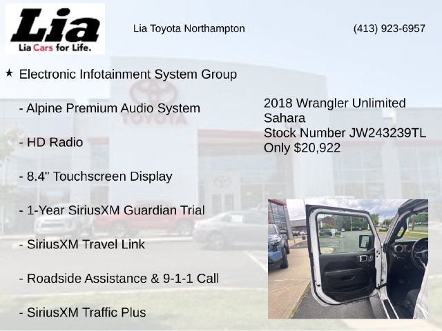 Used 2018 Jeep Wrangler Unlimited Sahara AWD/4WD image 14