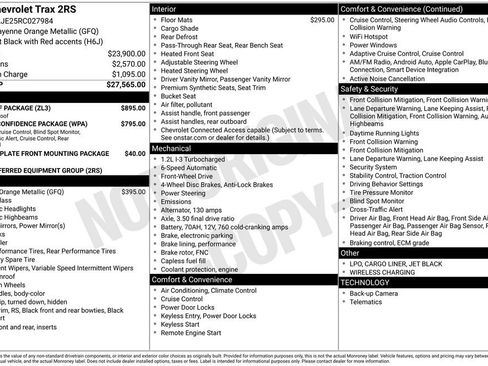 Used 2024 Chevrolet Trax RS w/ Sunroof Package image 15