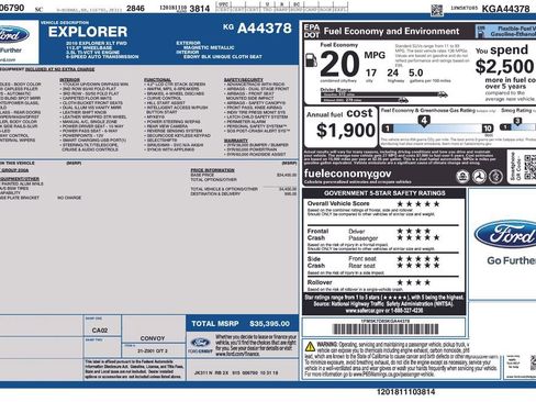 Certified 2019 Ford Explorer XLT FWD image 39