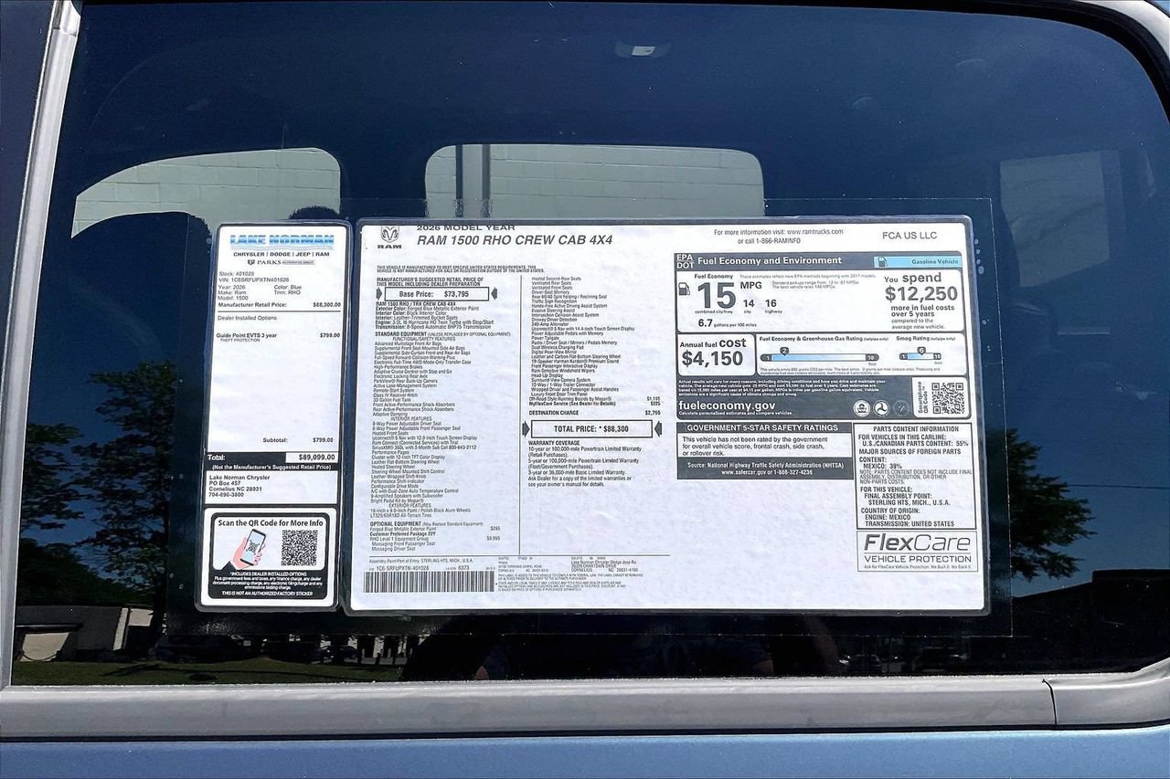 New 2026 RAM 1500 RHO w/ RHO Level 1 Equipment Group AWD/4WD image 36