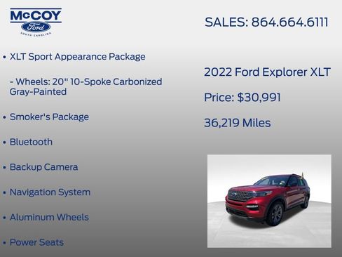 Used 2022 Ford Explorer XLT w/ Equipment Group 202A AWD/4WD image 21