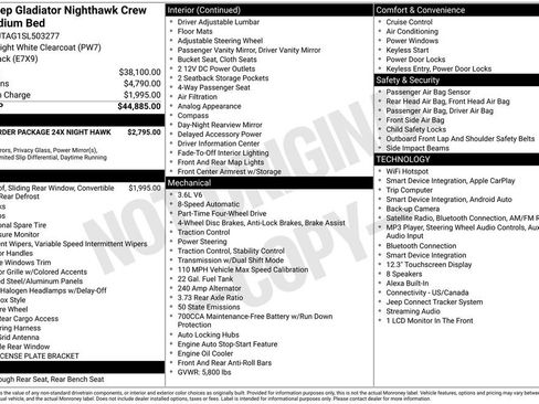 Used 2025 Jeep Gladiator Sport AWD/4WD image 44