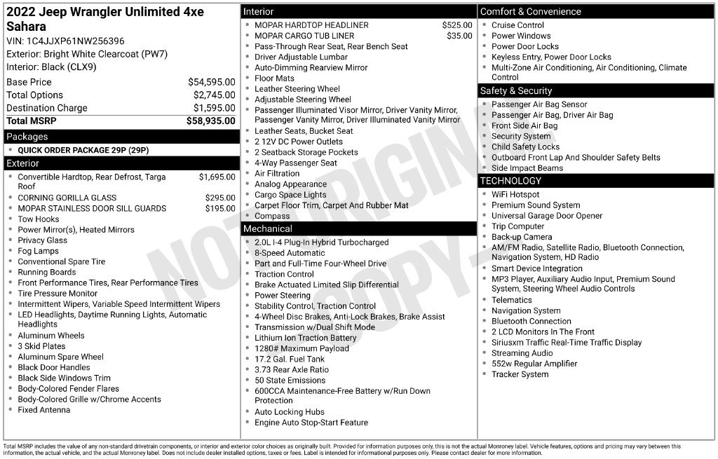 Certified 2022 Jeep Wrangler Unlimited Sahara AWD/4WD image 5