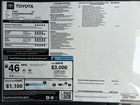 New 2026 Toyota Camry XLE FWD image 24