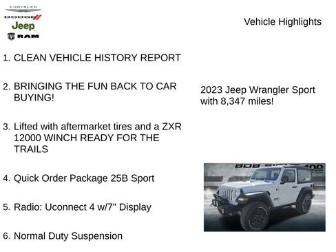 Used 2023 Jeep Wrangler Sport image 2