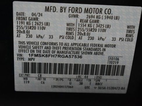 Used 2024 Ford Explorer Limited w/ Limited Technology Package AWD/4WD image 45