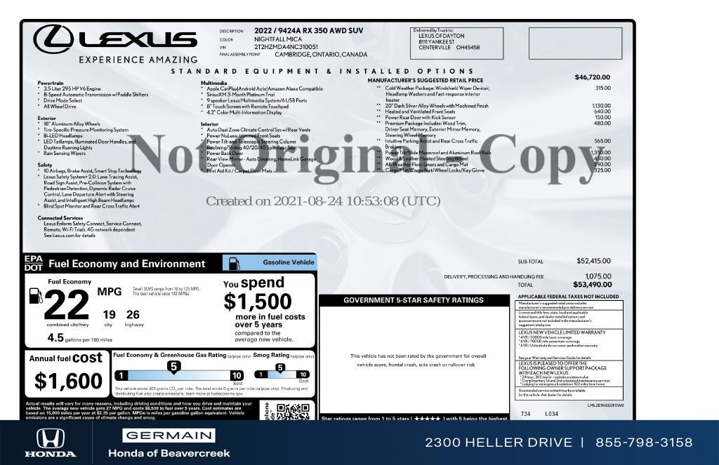 Used 2022 Lexus RX 350 AWD w/ Premium Package image 31