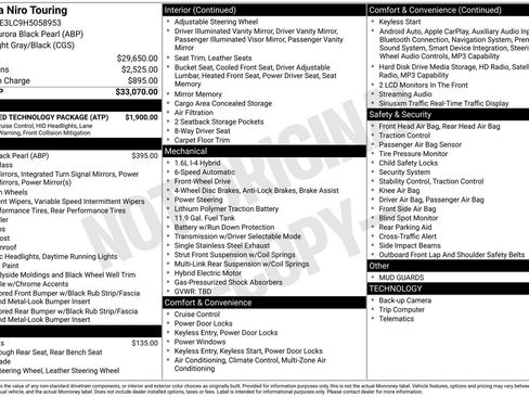 Used 2017 Kia Niro Touring w/ Advanced Technology Package image 1