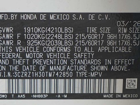 New 2026 Honda HR-V LX image 21