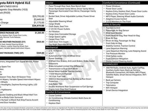 Used 2021 Toyota RAV4 XLE w/ Convenience Package image 2