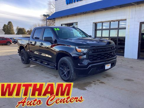 New 2026 Chevrolet Silverado 1500 Custom w/ Turbomax Blackout Package AWD/4WD image 1