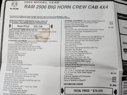 Used 2024 RAM 2500 Big Horn w/ Night Edition image 44