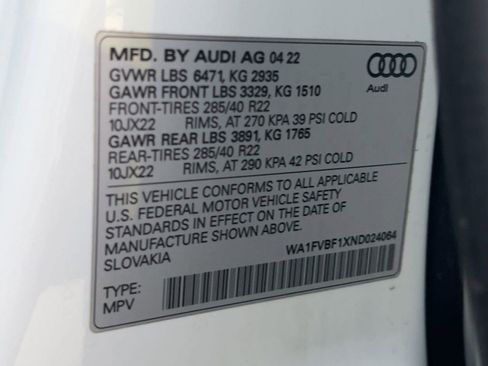 Used 2022 Audi Q8 Prestige w/ Prestige Package image 19