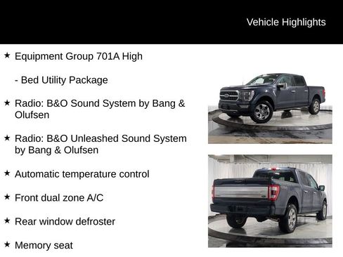 Used 2022 Ford F150 Platinum w/ Equipment Group 701A High image 19